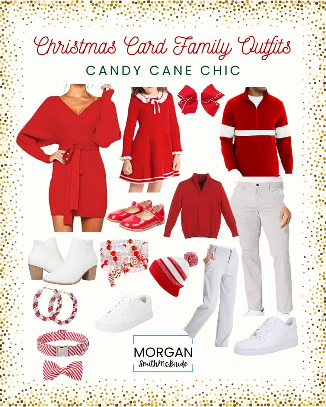 Christmas Card Family Outfit Ideas - Candy Cane Chic