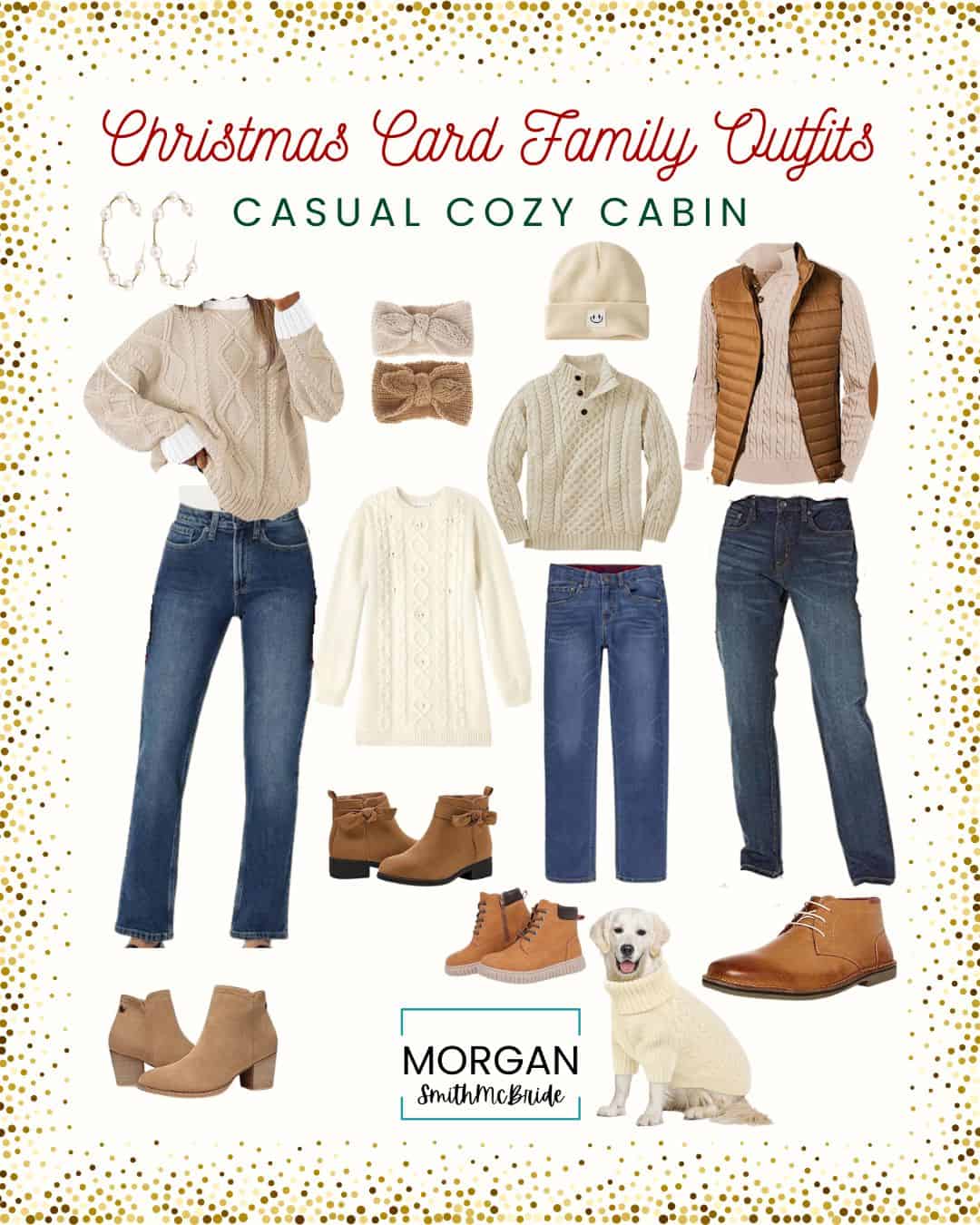 Christmas Card Family Outfit Ideas - Casual Cozy Cabin