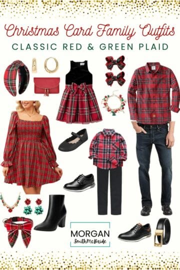 Christmas Card Family Outfit Ideas - Classic Red & Green Plaid