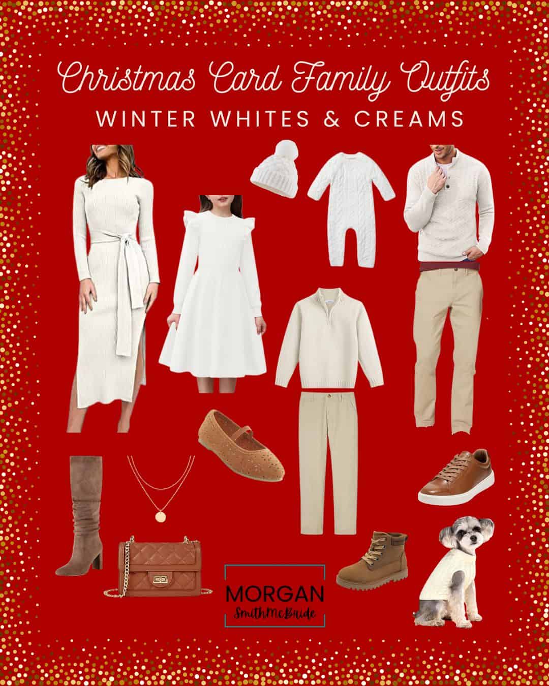 Christmas Card Family Outfit Ideas - Neutral Winter Whites & Creams
