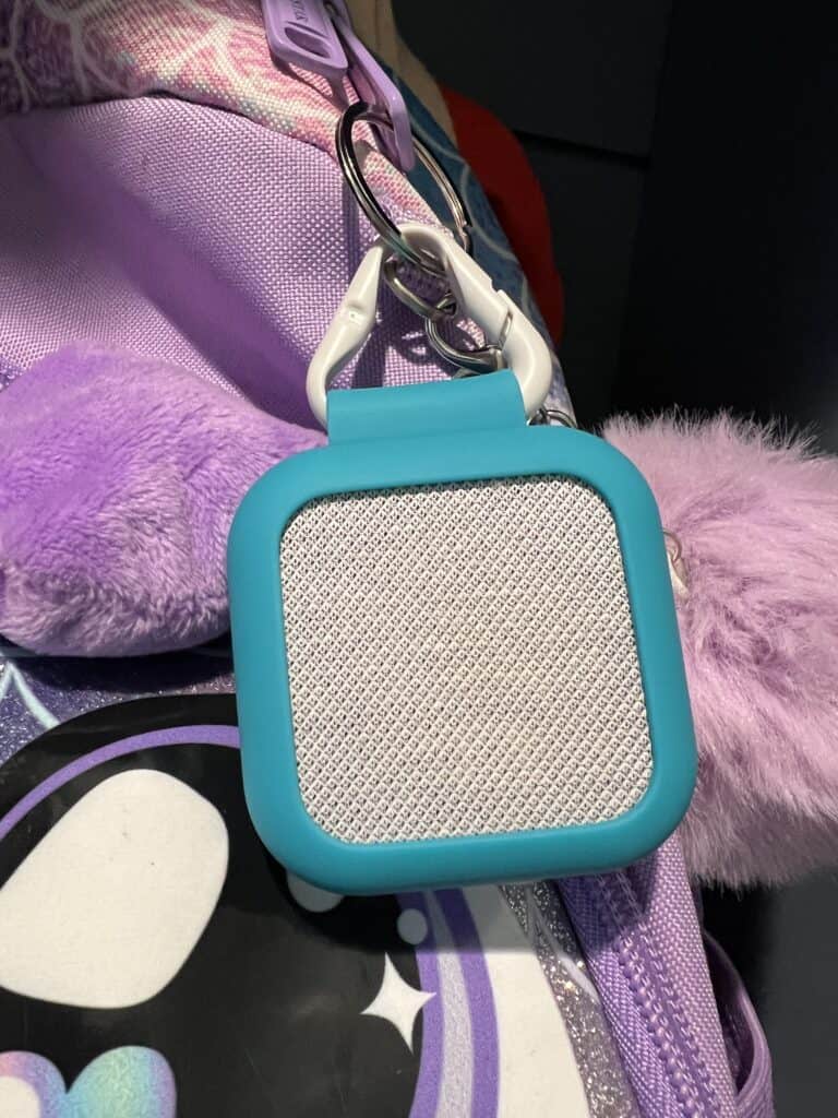 BoT clipped onto a backpack