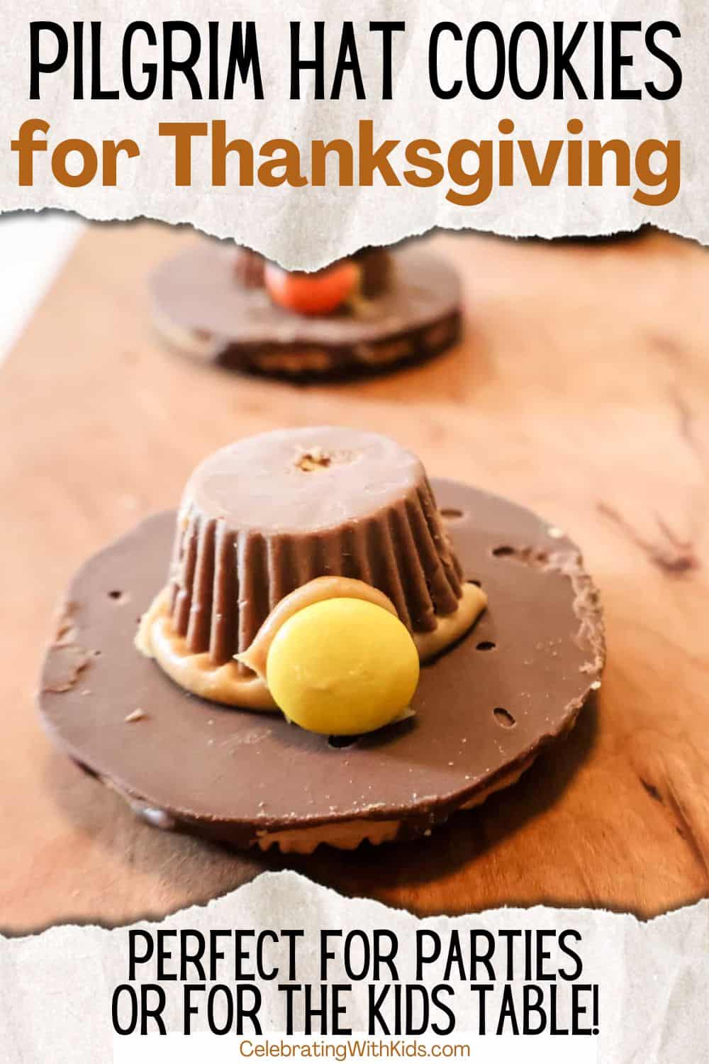 easy pilgrim hat cookies