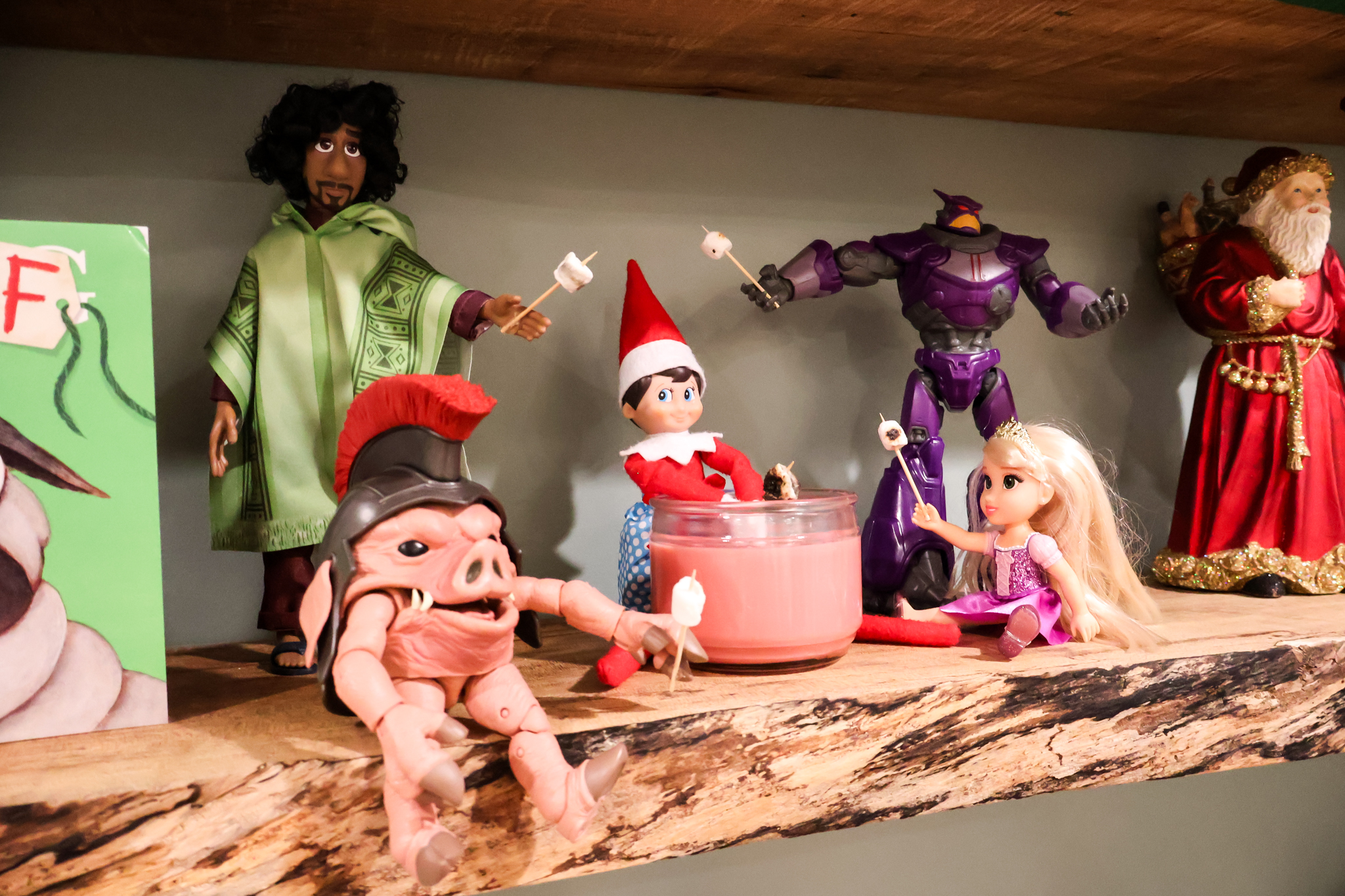 elf on the shelf idea - cooking smores