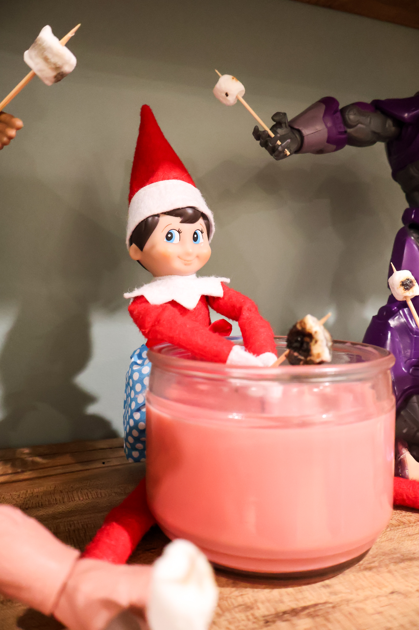 elf on the shelf idea - cooking smores