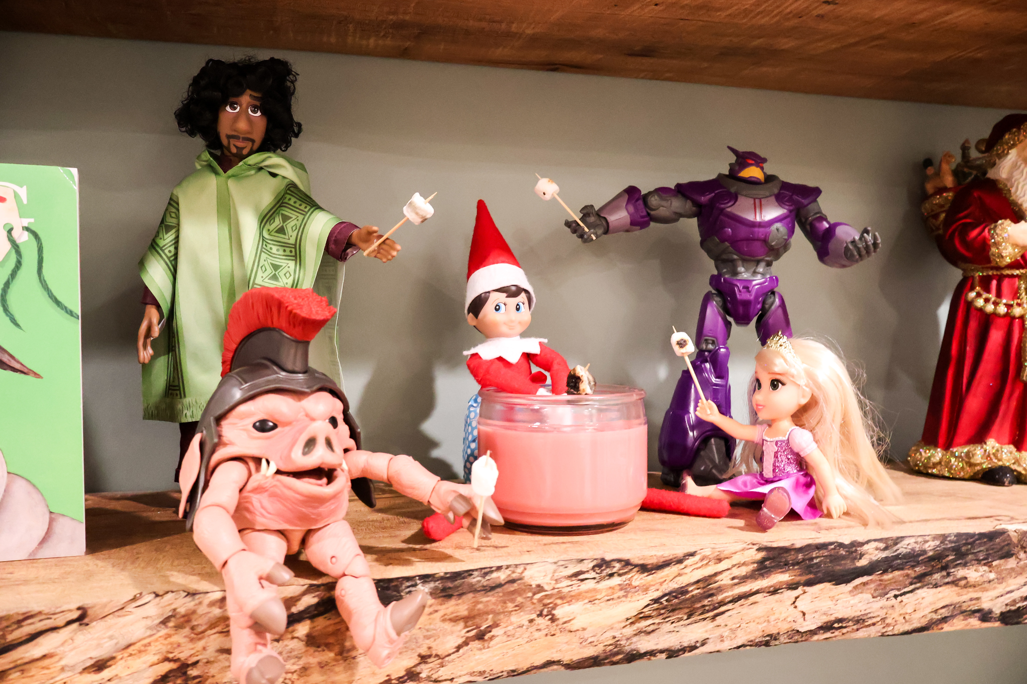 elf on the shelf idea - cooking smores