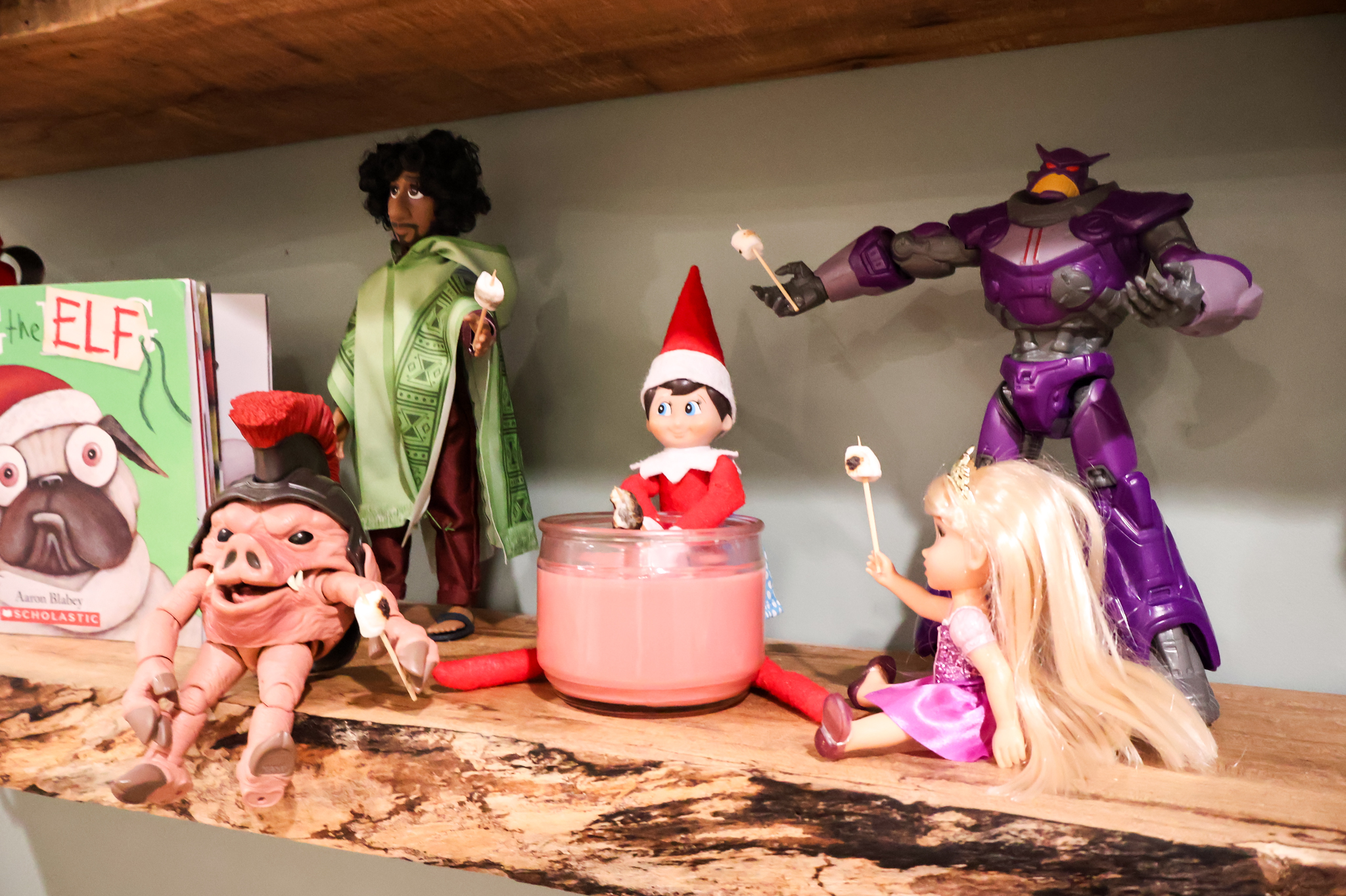 elf on the shelf idea - cooking smores