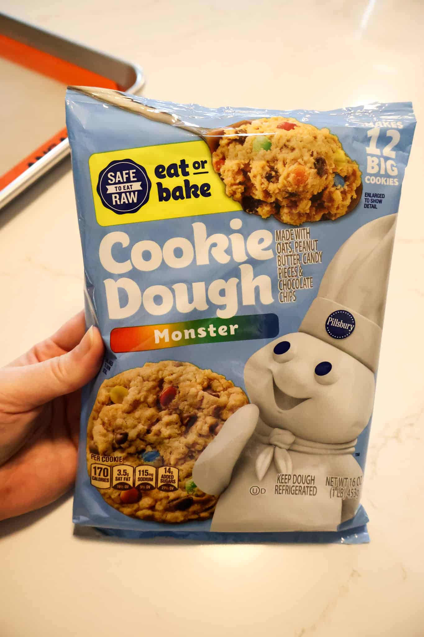 safe to eat raw pilsbury monster cookie dough