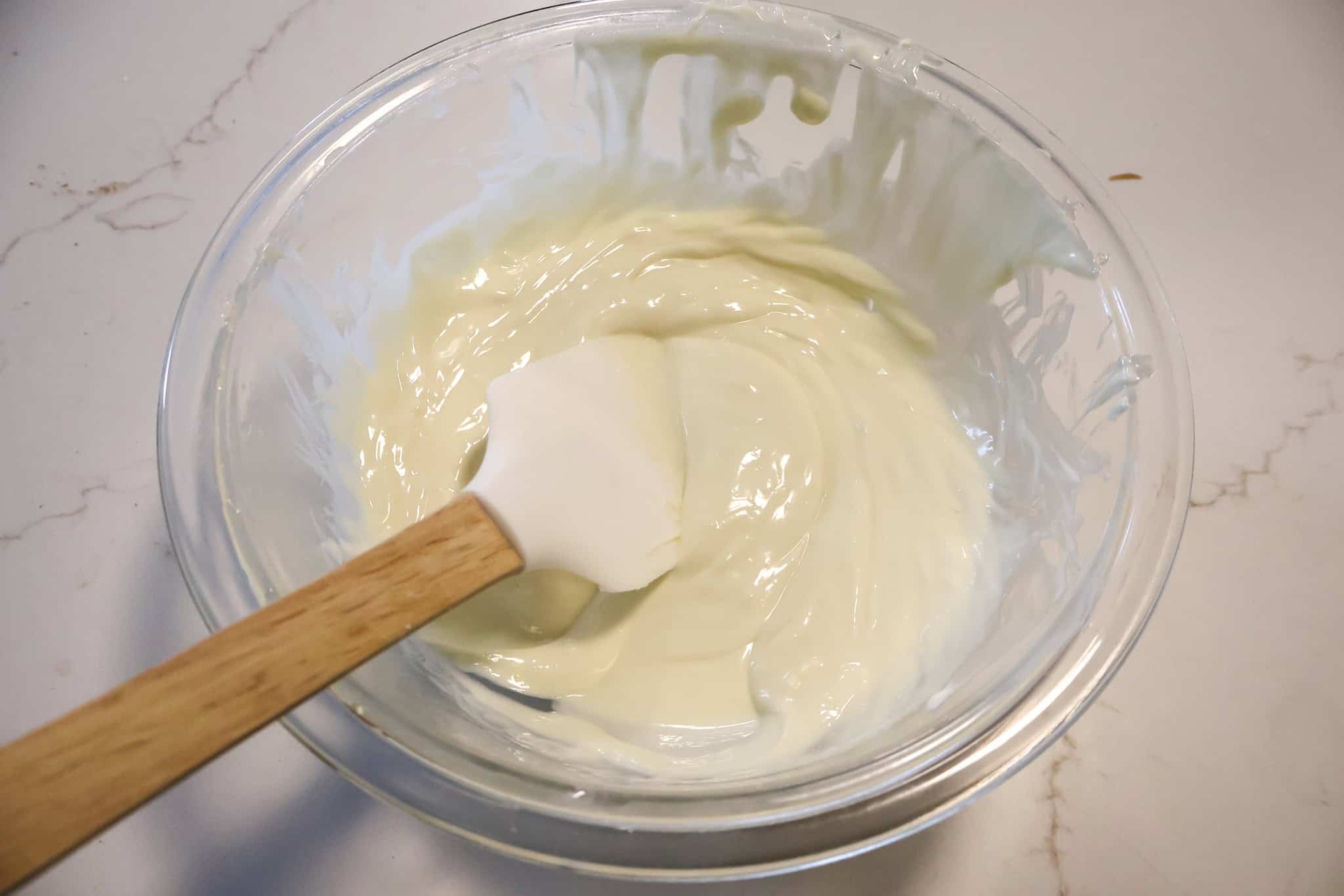 melted white chocolate