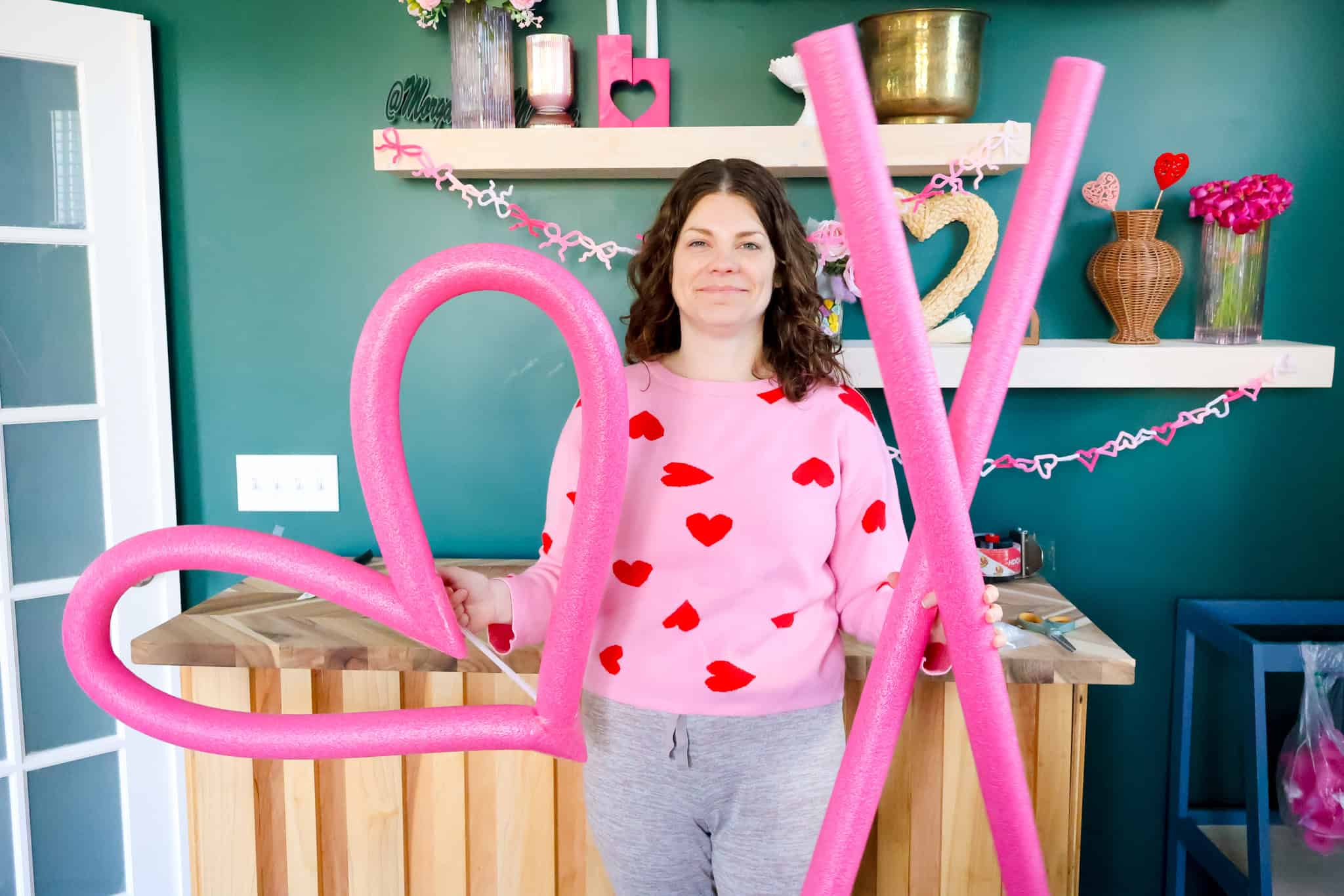 how to make pool noodle hearts