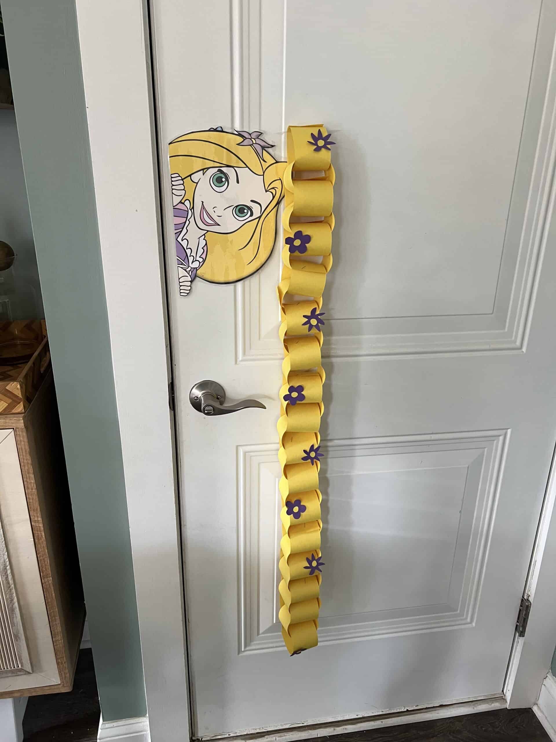 hanging a rapunzel paper chain disney countdown