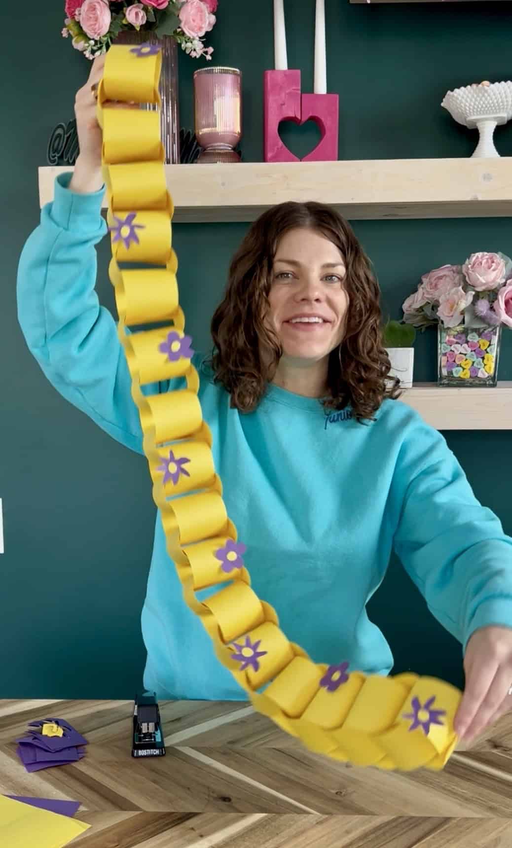 rapunzel hair paper chain