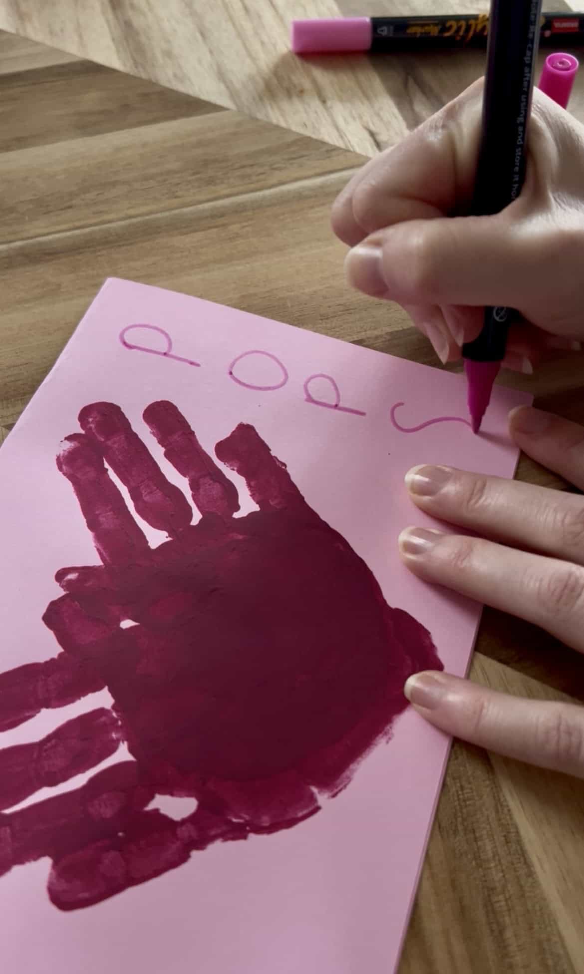 handprint heart card