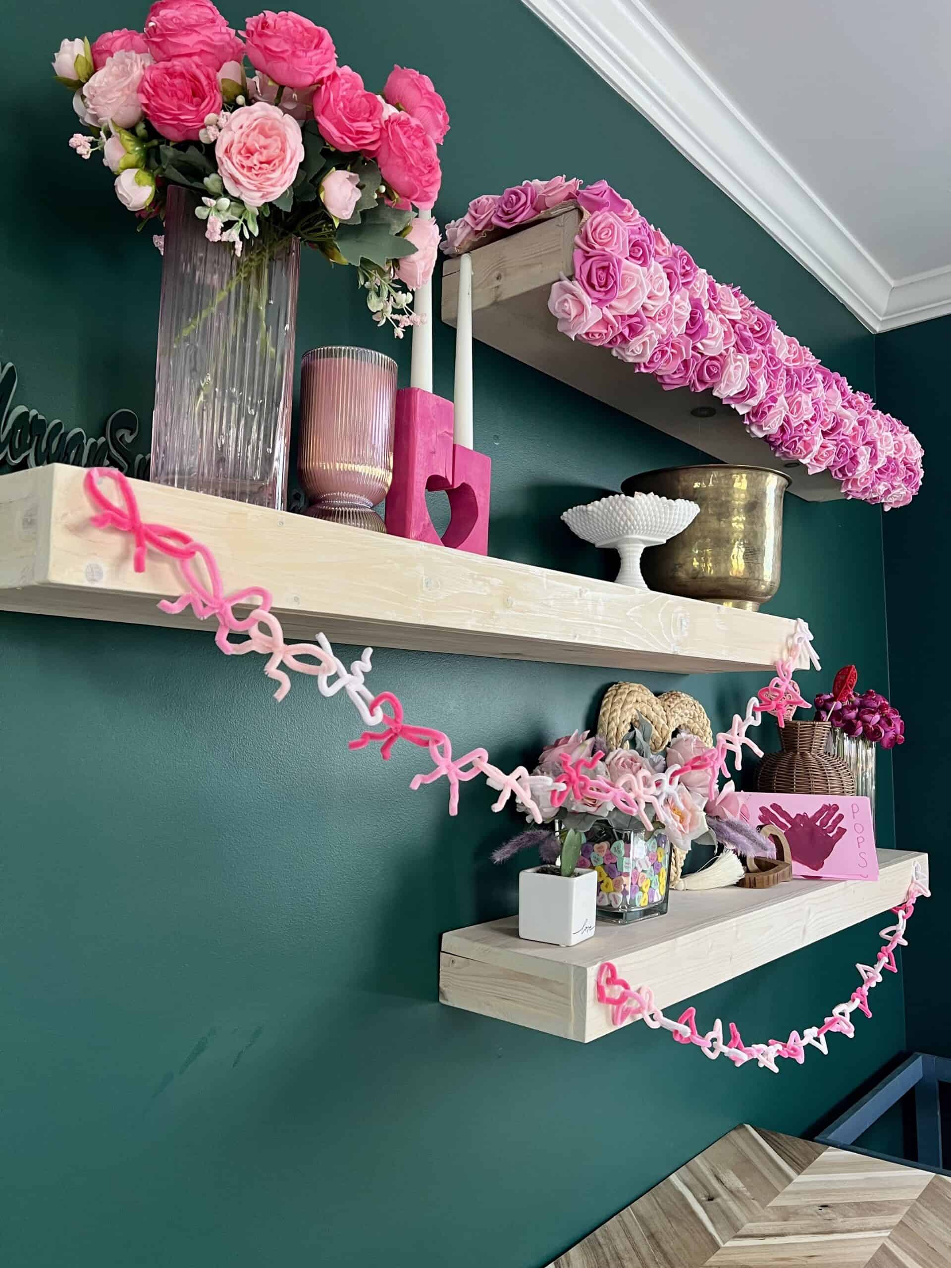 valentines day pipe cleaner garlands