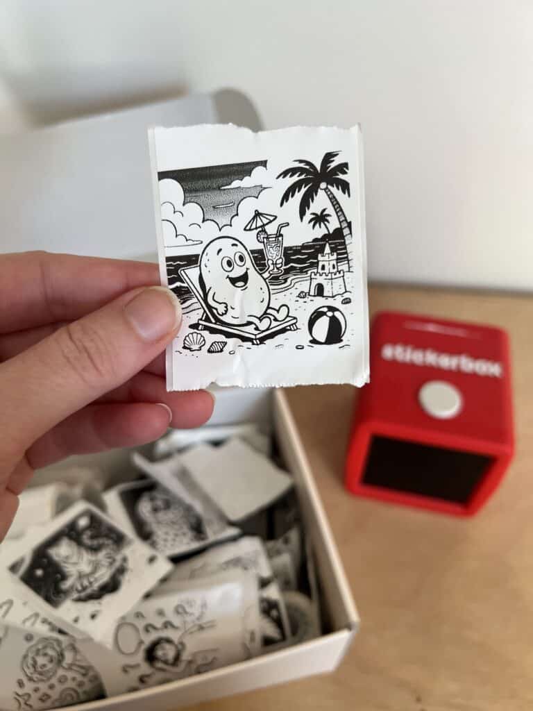 stickers my kids have made with their stickerbox