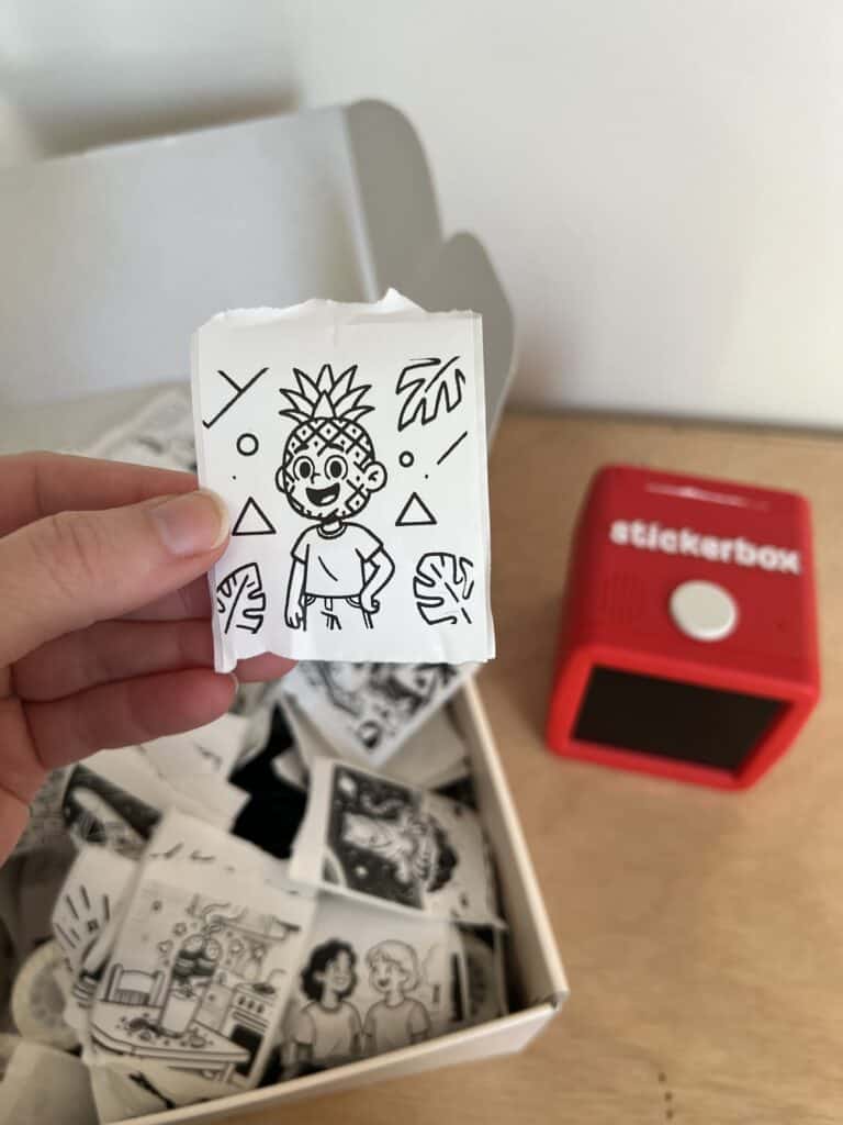 stickers my kids have made with their stickerbox