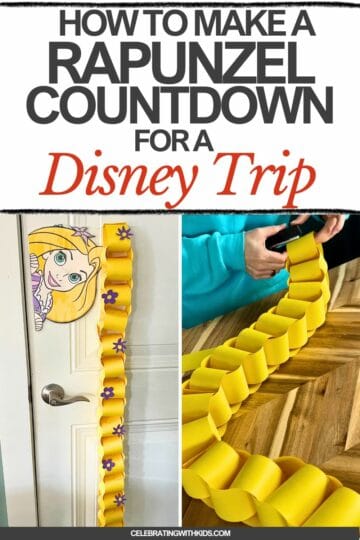 how to make a rapunzel hair paper chain countdown for a disney trip