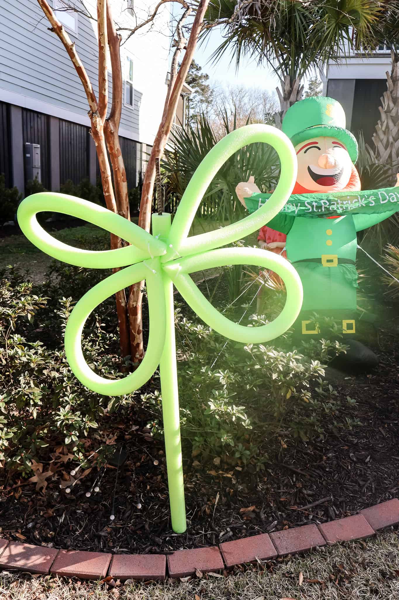 Pool noodle shamrocks