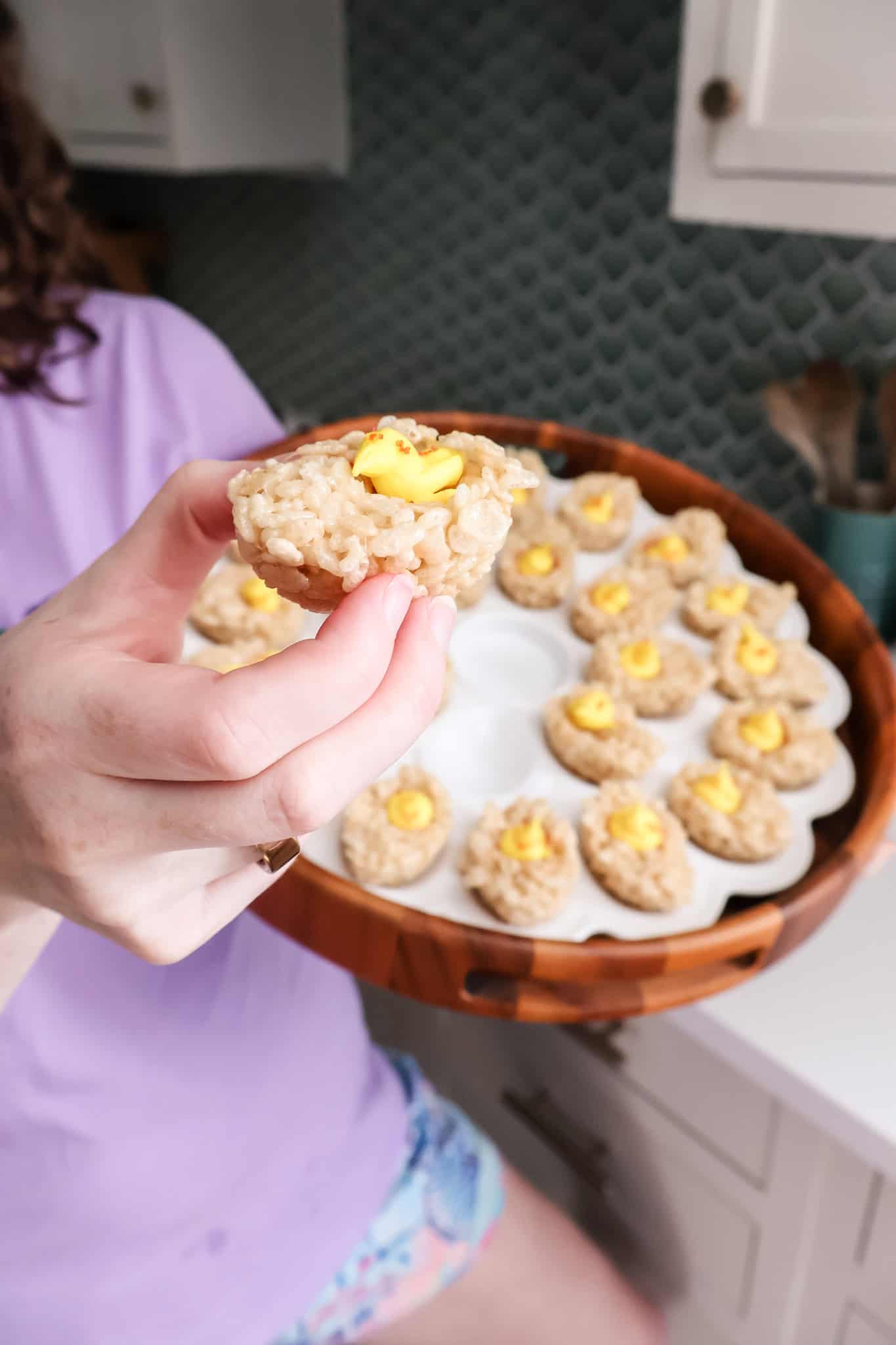 deviled egg rice crispy treats