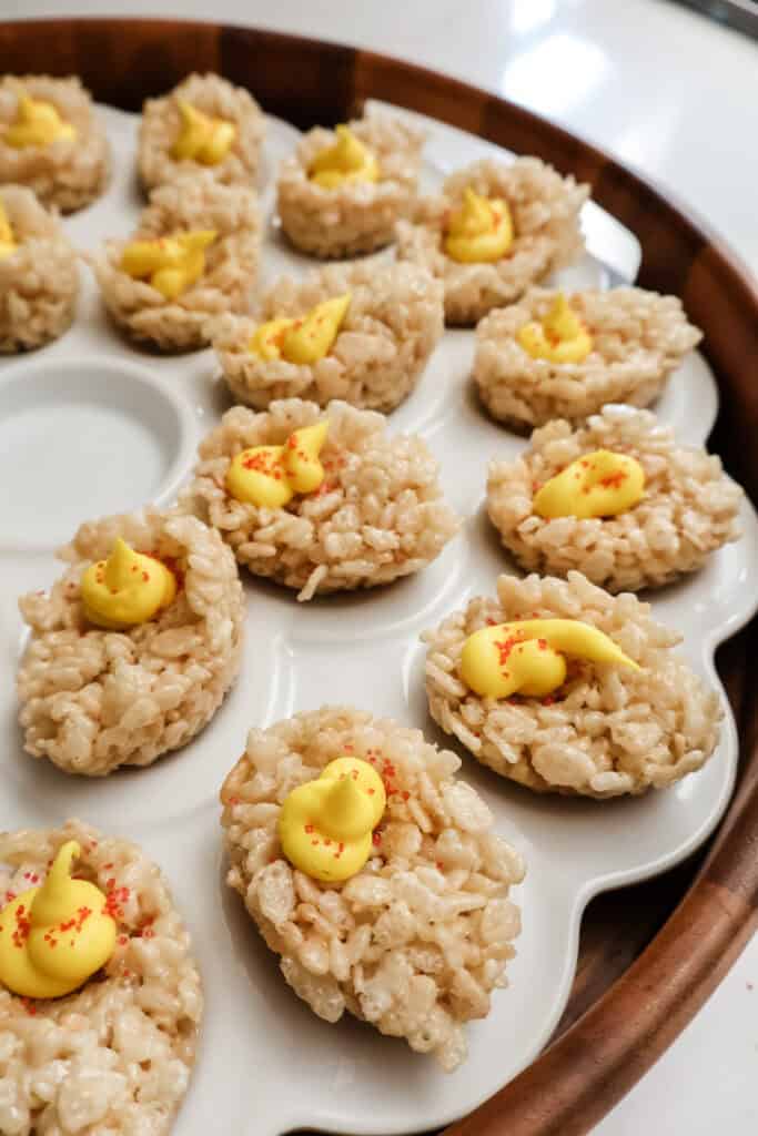 deviled egg rice crispy treats