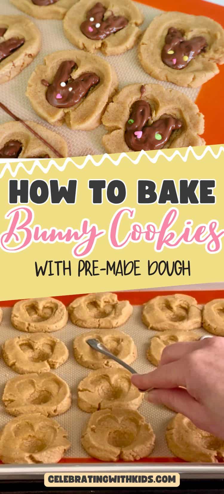 how to make easter bunny chocolate cookies