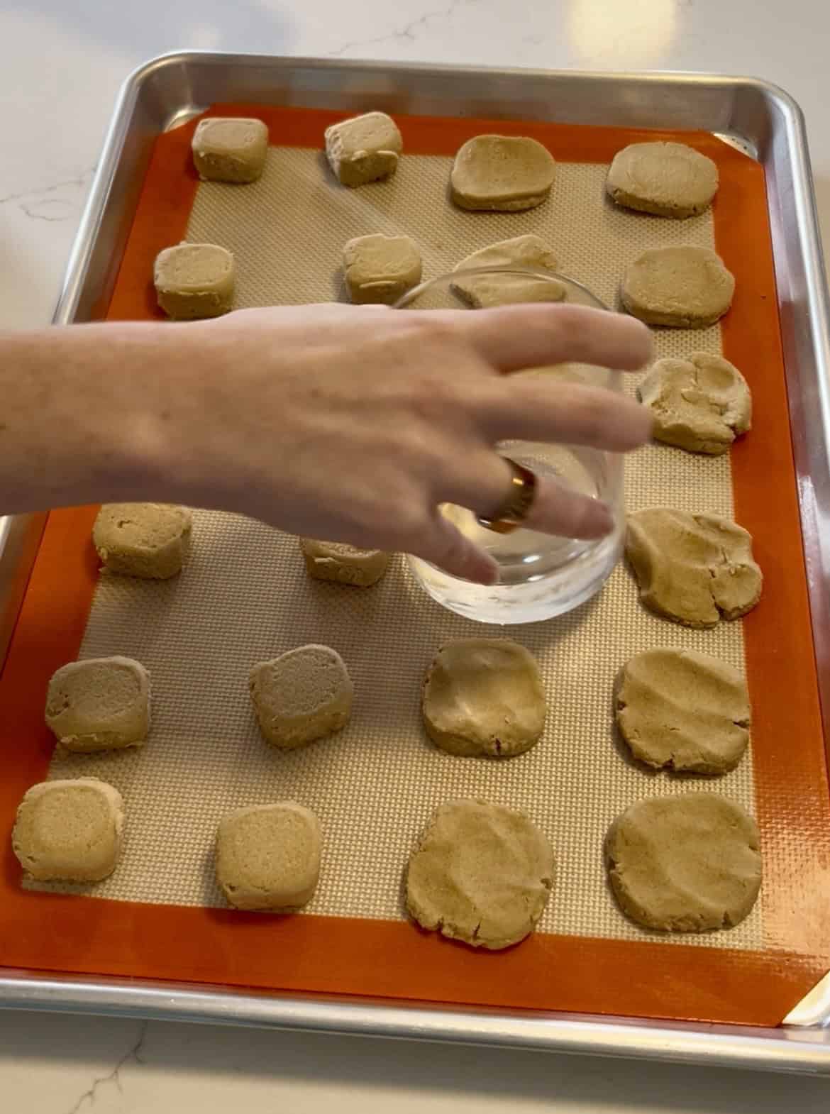 flatten cookie dough
