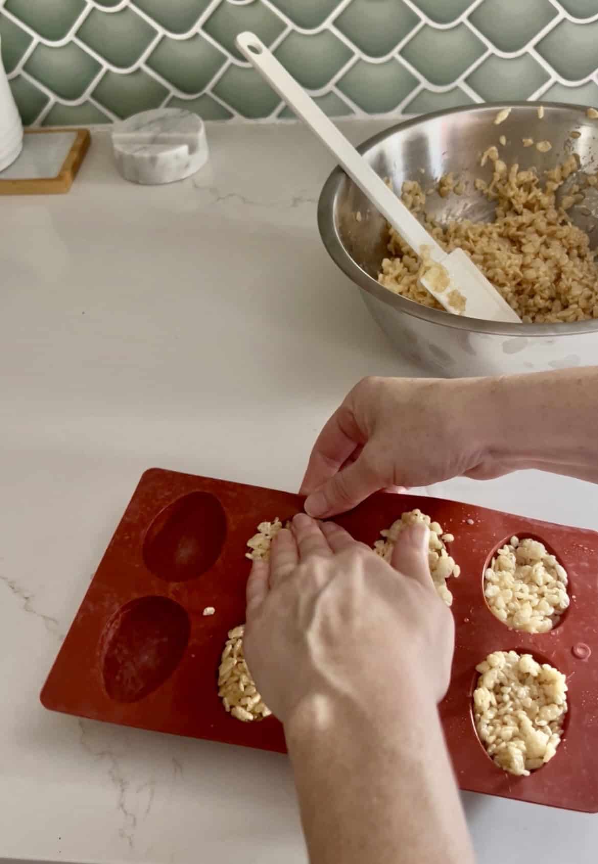 making rice crispy treats