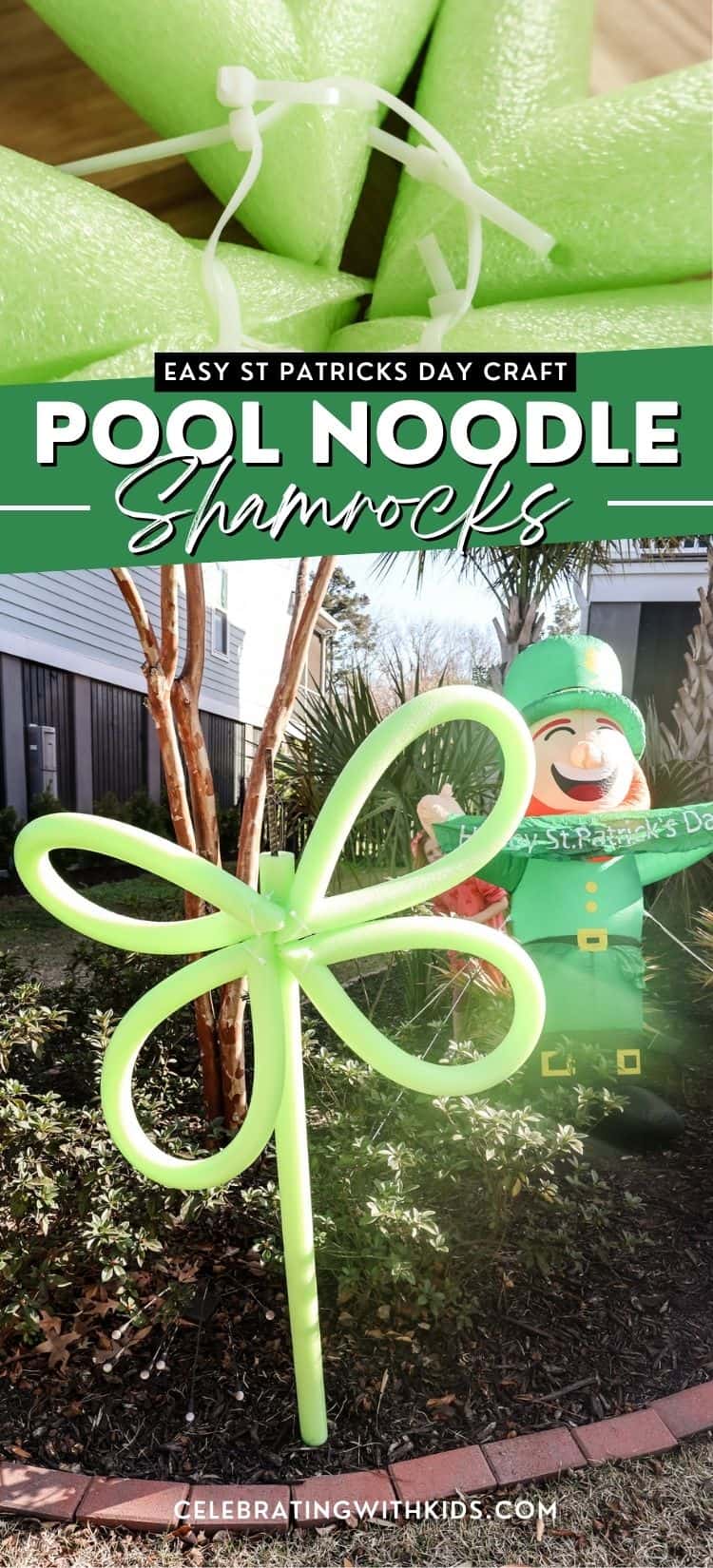 Pool noodle shamrocks