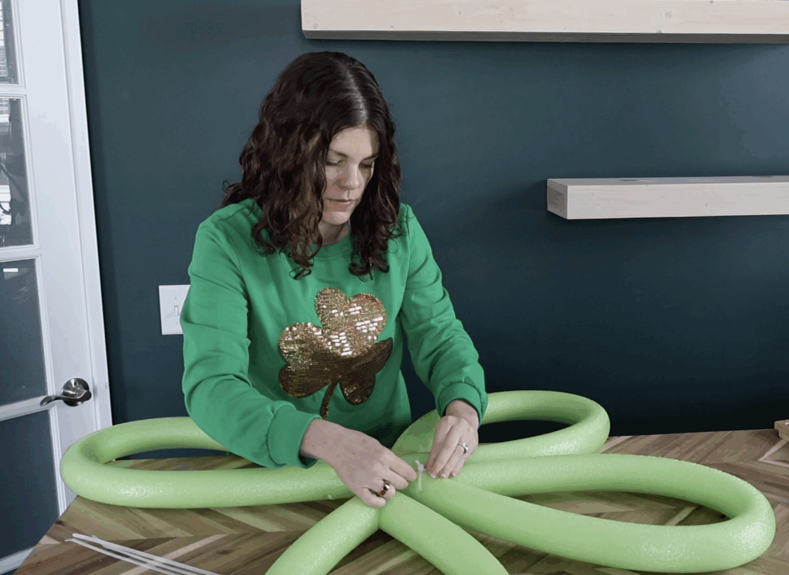 connecting pool noodles with zip ties