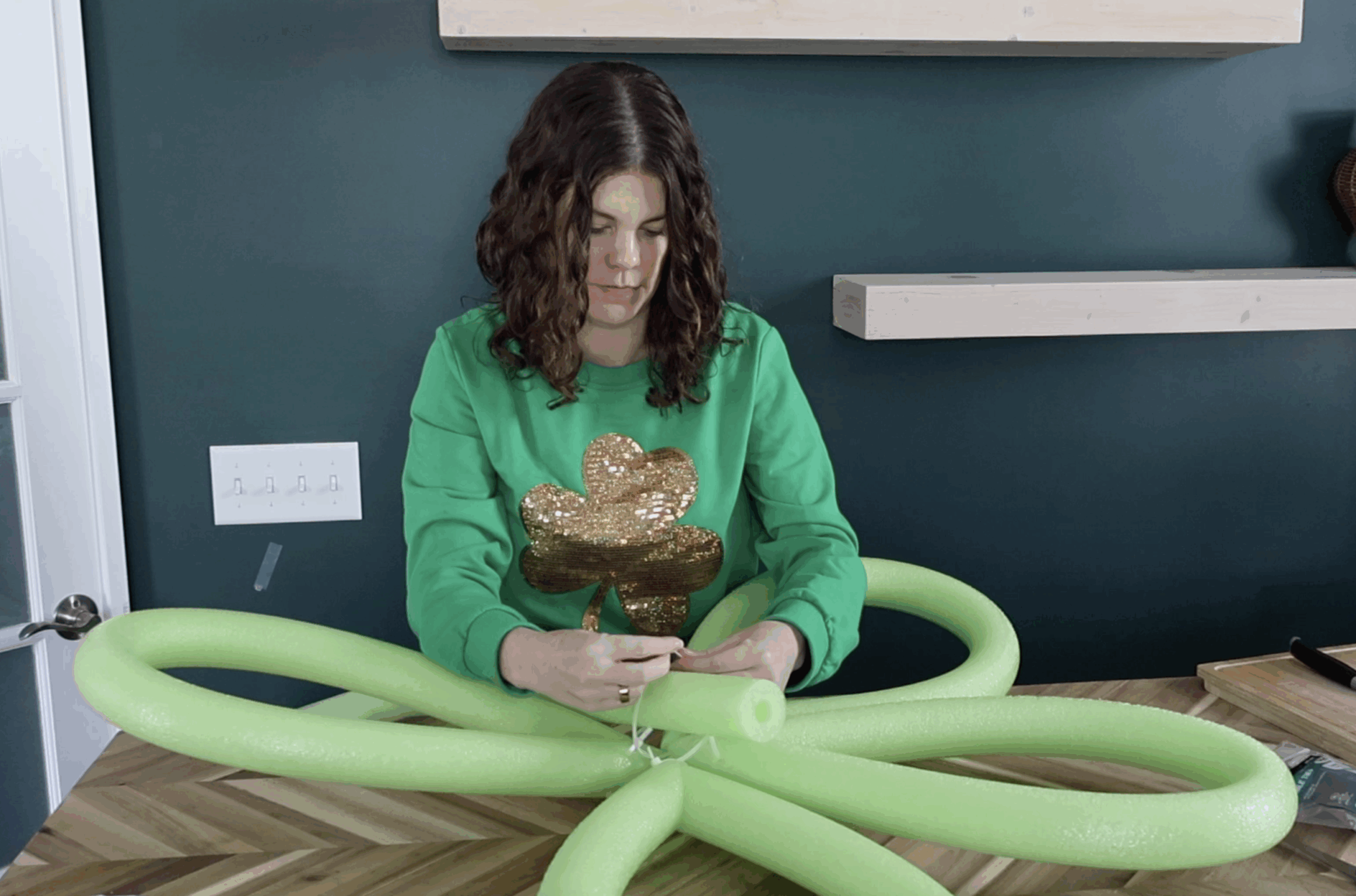 connecting pool noodles with zip ties