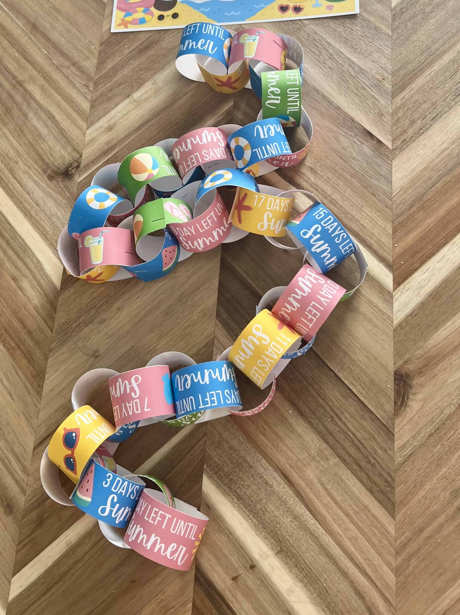 paper chain count down to summer