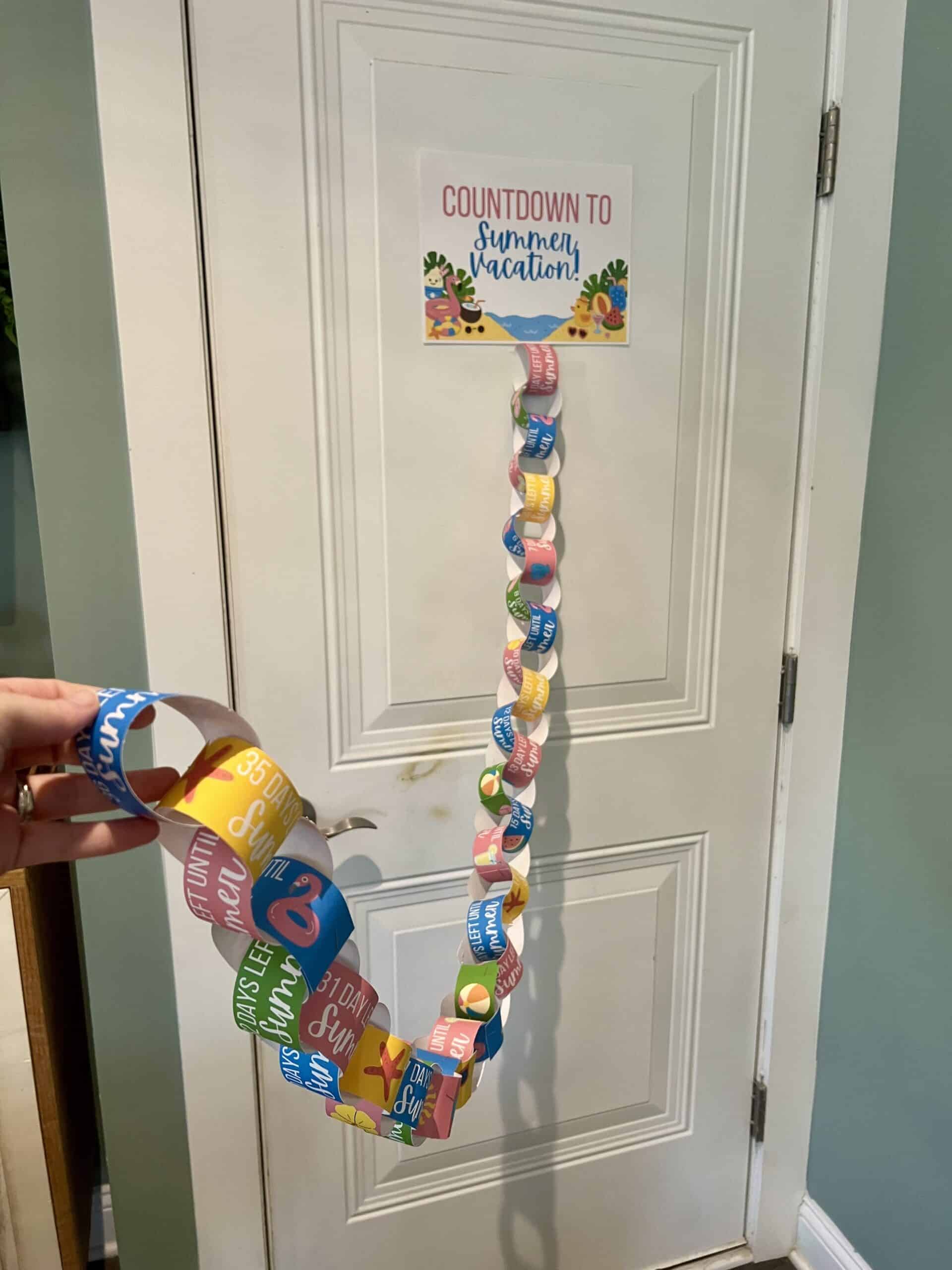paper chain count down to summer