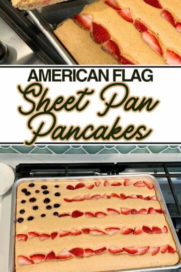 American Flag Sheet Pan Pancakes