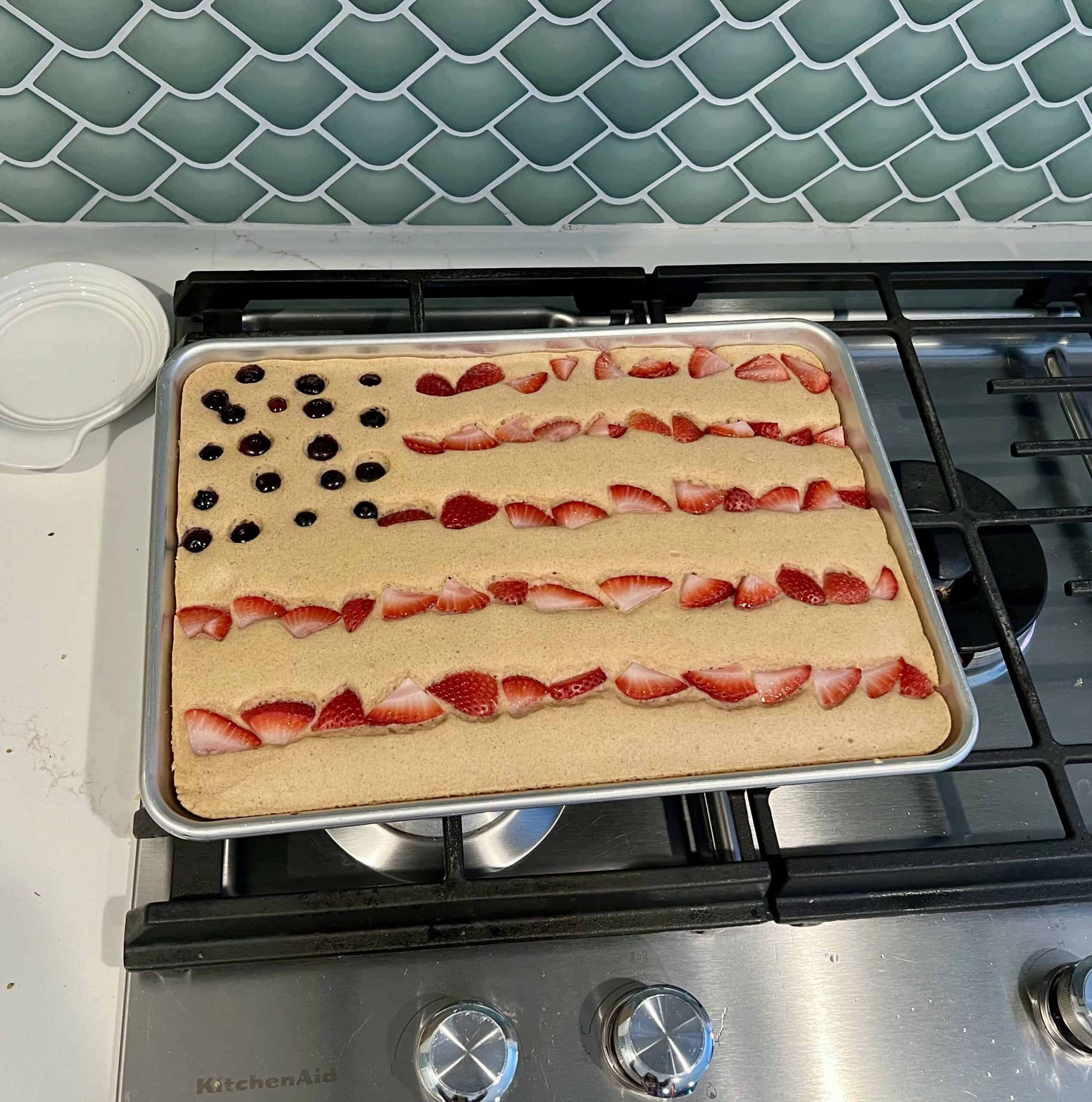 American Flag Sheet Pan Pancakes