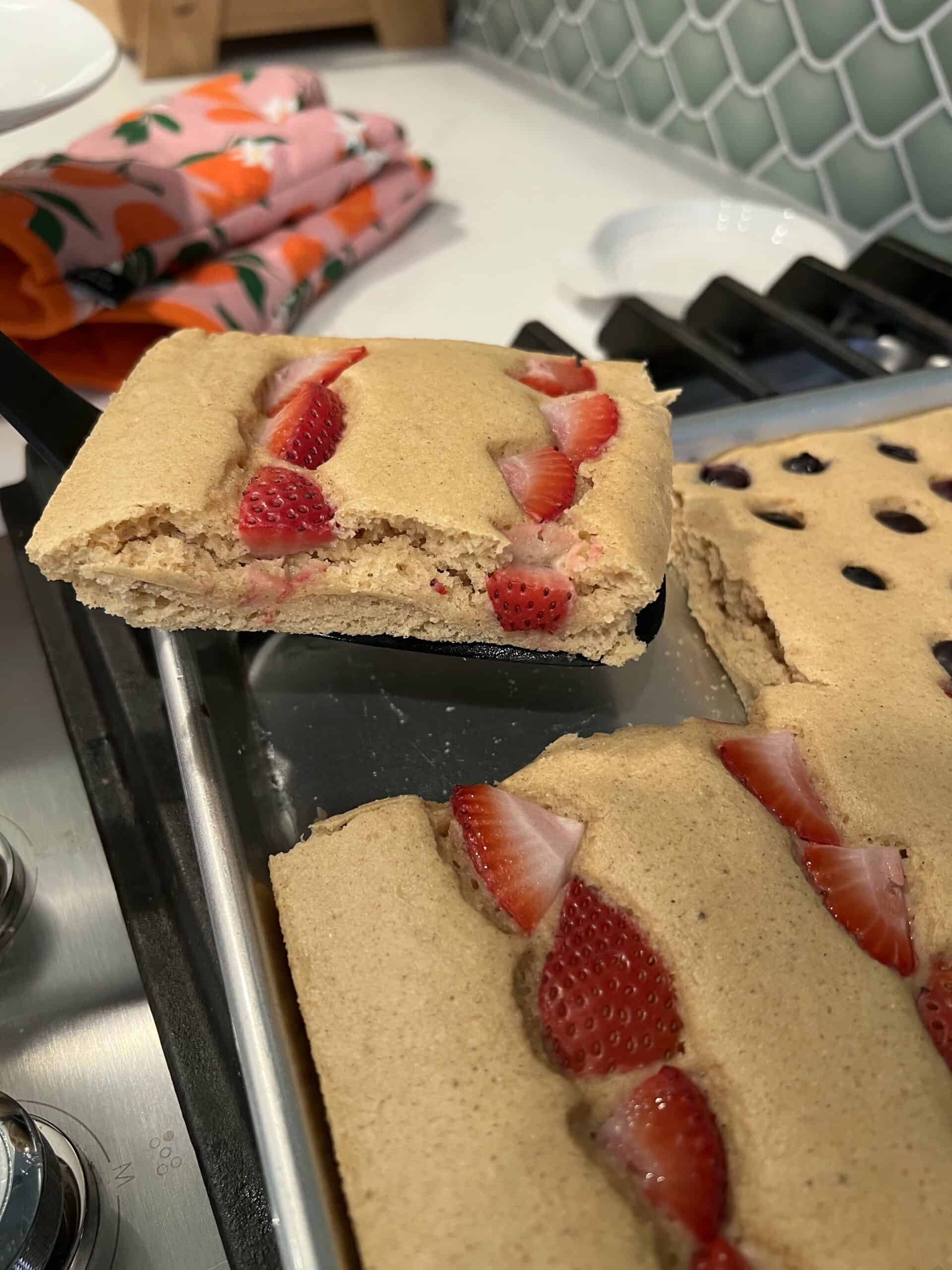 American Flag Sheet Pan Pancakes