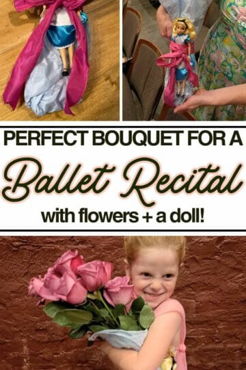 easy ballet bouquet with a doll