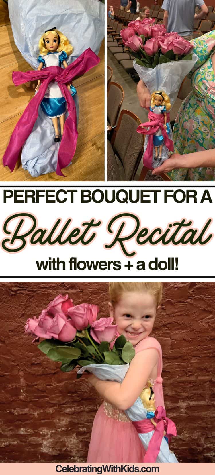 easy ballet bouquet with a doll