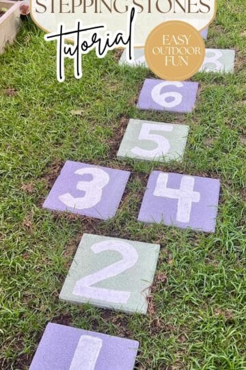 Easy DIY Hopscotch Stepping Stones for Your Backyard