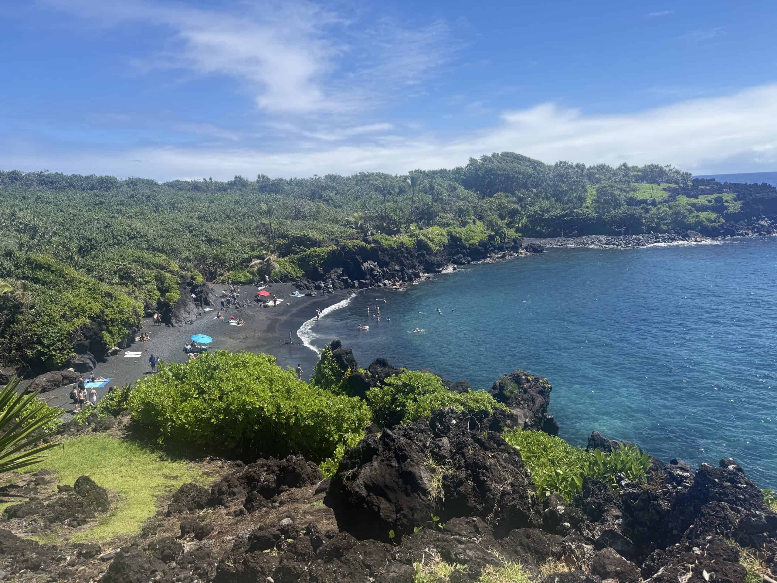 Black Sand Beach Hana Maui Hawaii