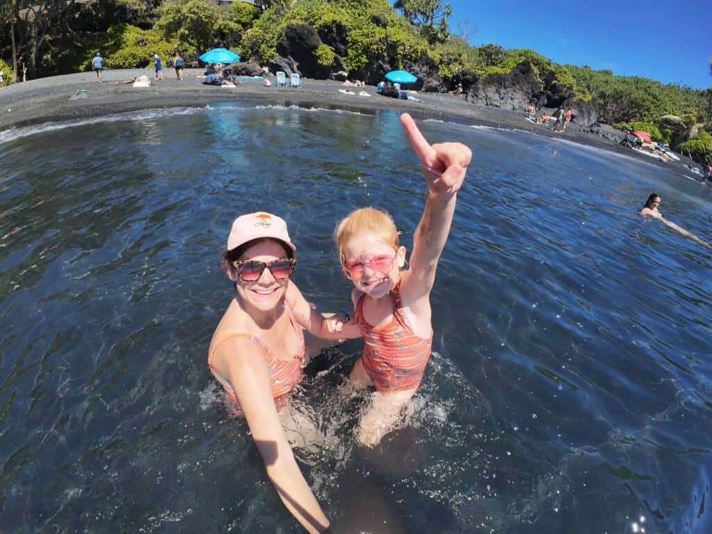 Black Sand Beach Hana Maui Hawaii