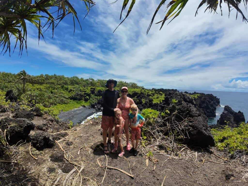 Black Sand Beach Hana Maui Hawaii