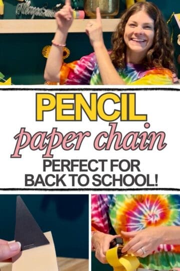 pencil paper chain for back to school