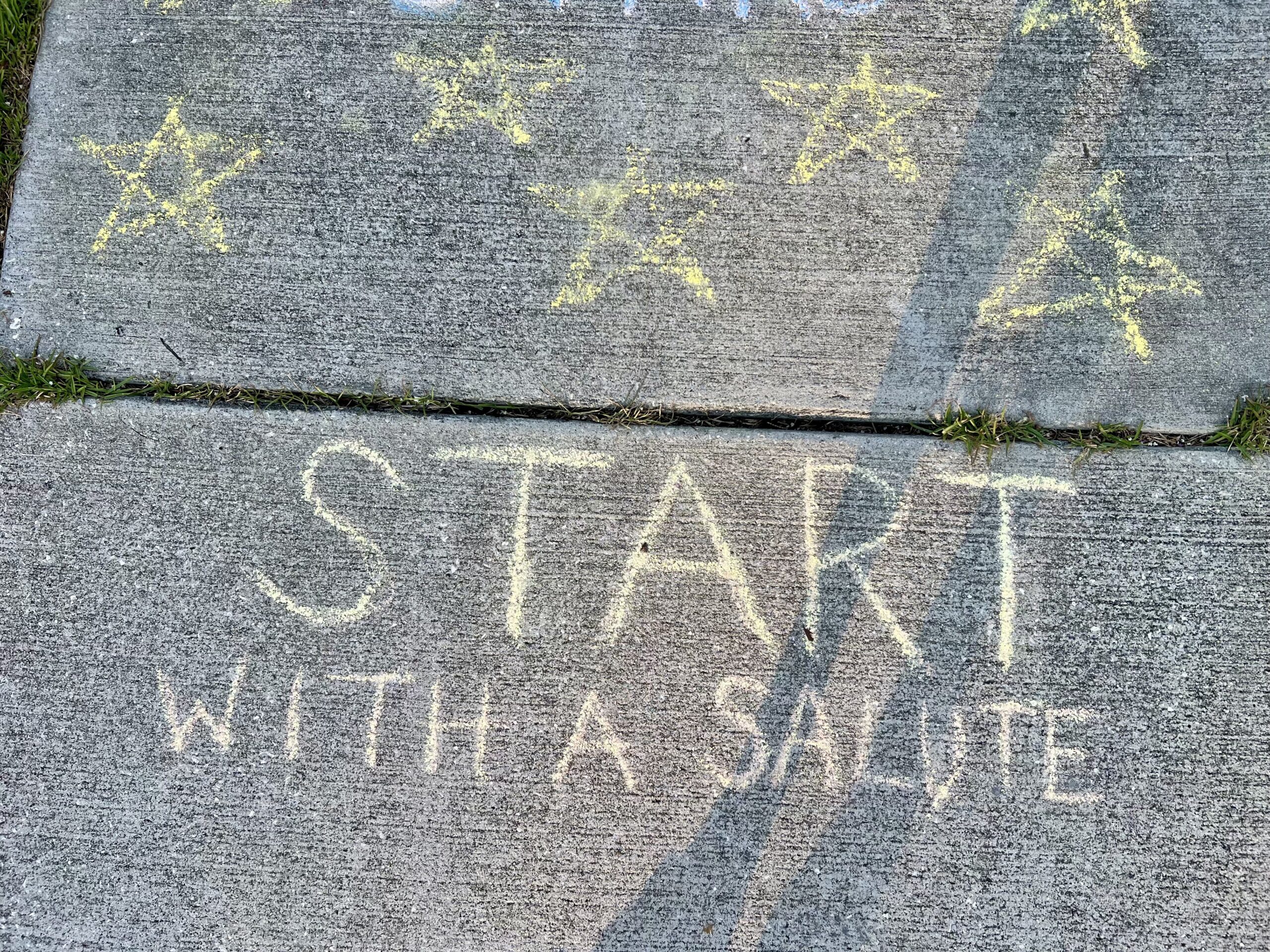 4th of July Sidewalk Chalk Obstacle Course