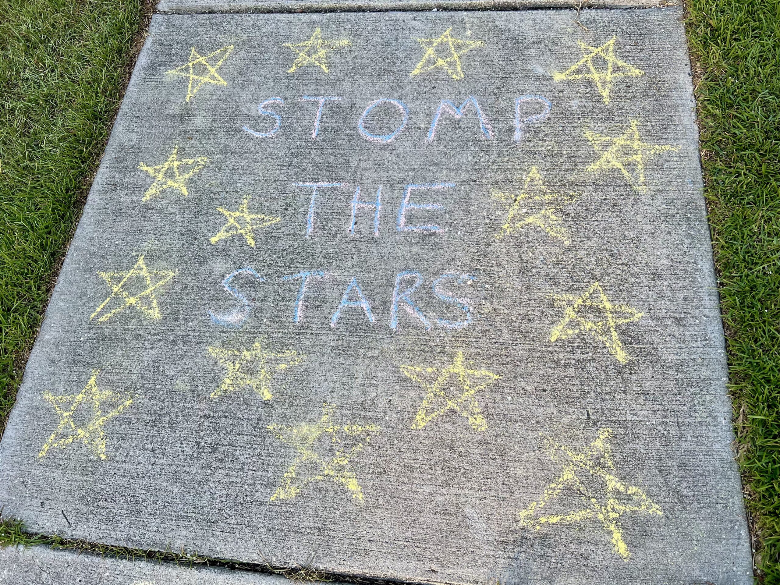 4th of July Sidewalk Chalk Obstacle Course