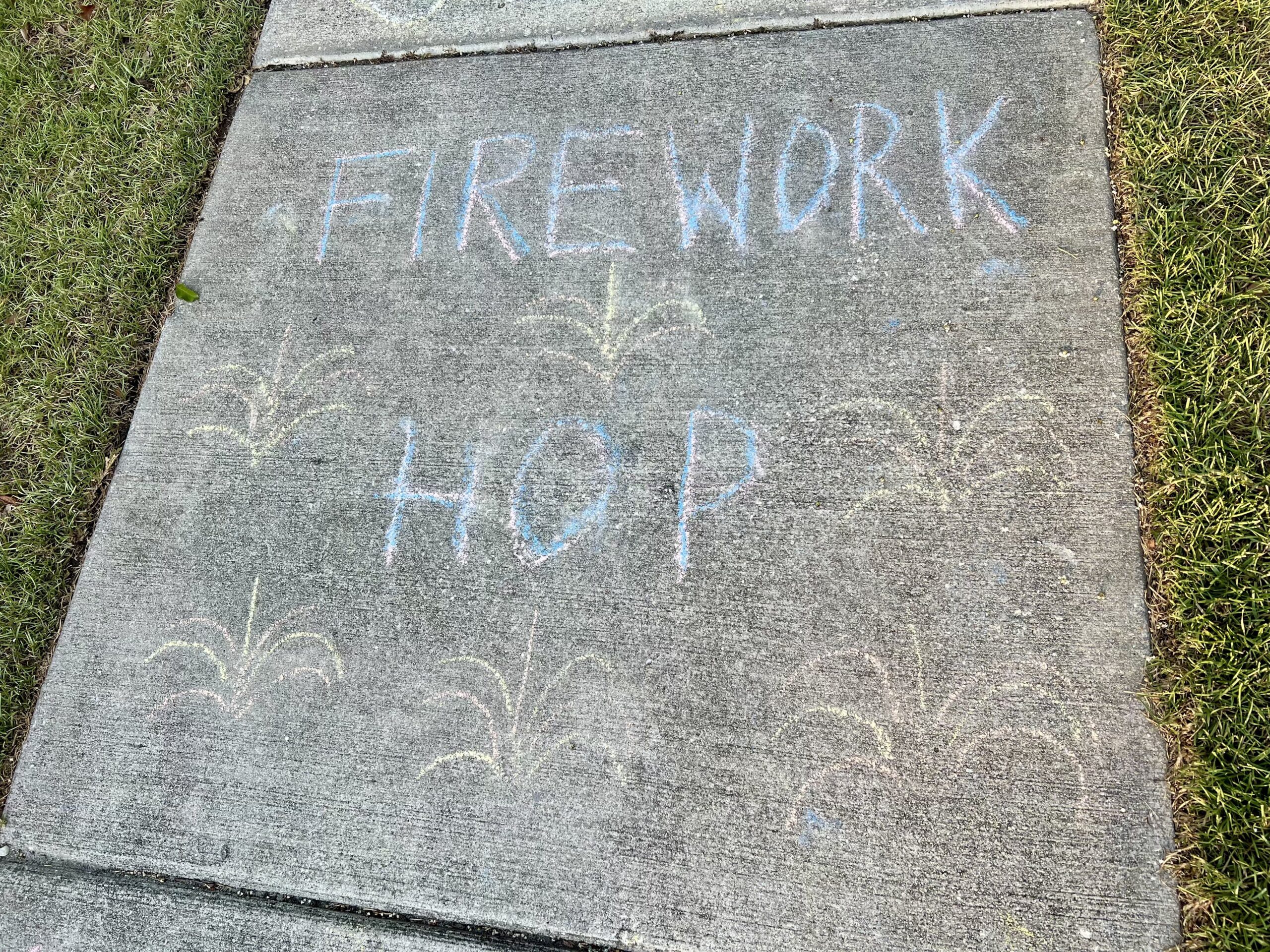 4th of July Sidewalk Chalk Obstacle Course
