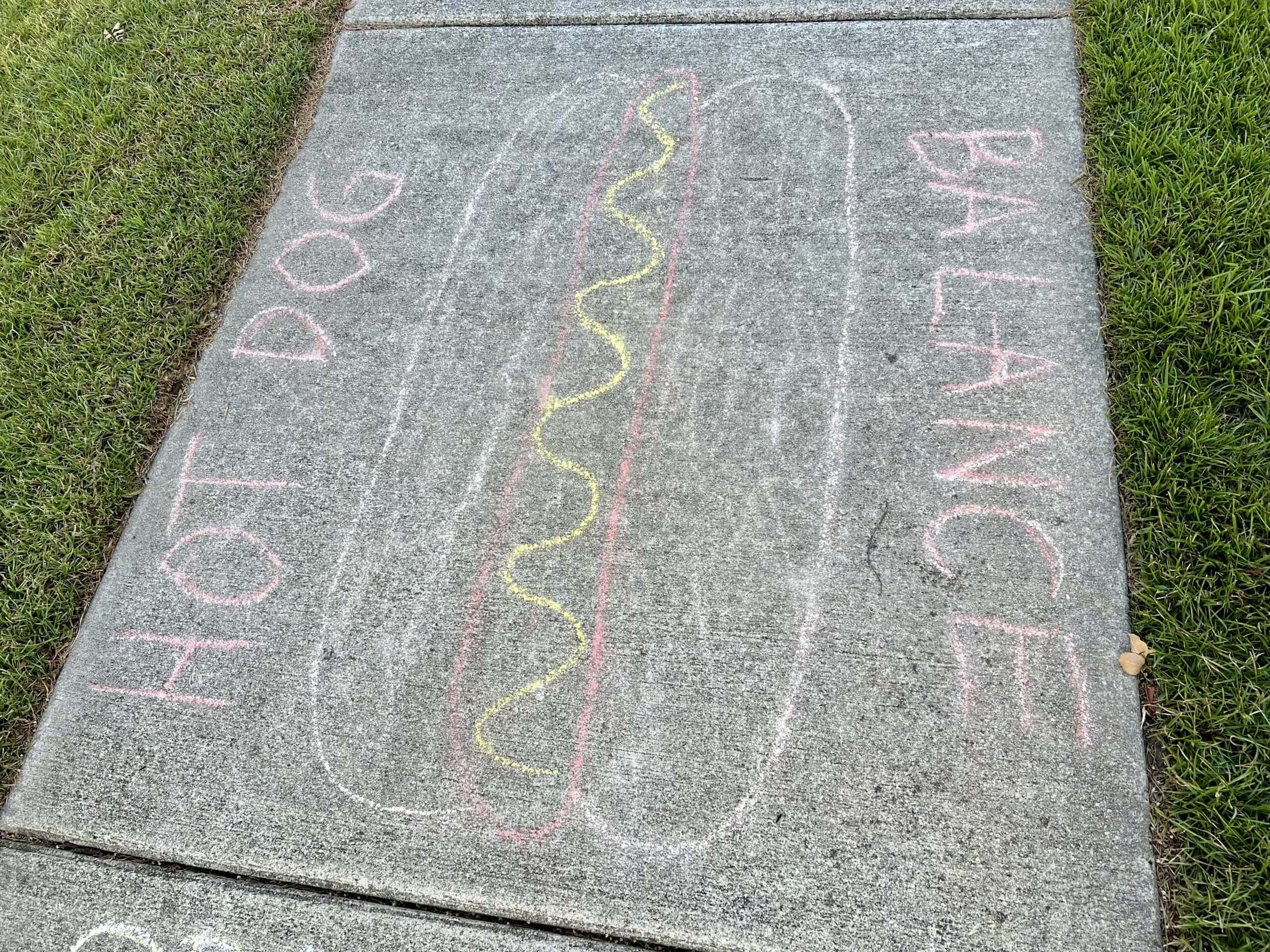 4th of July Sidewalk Chalk Obstacle Course