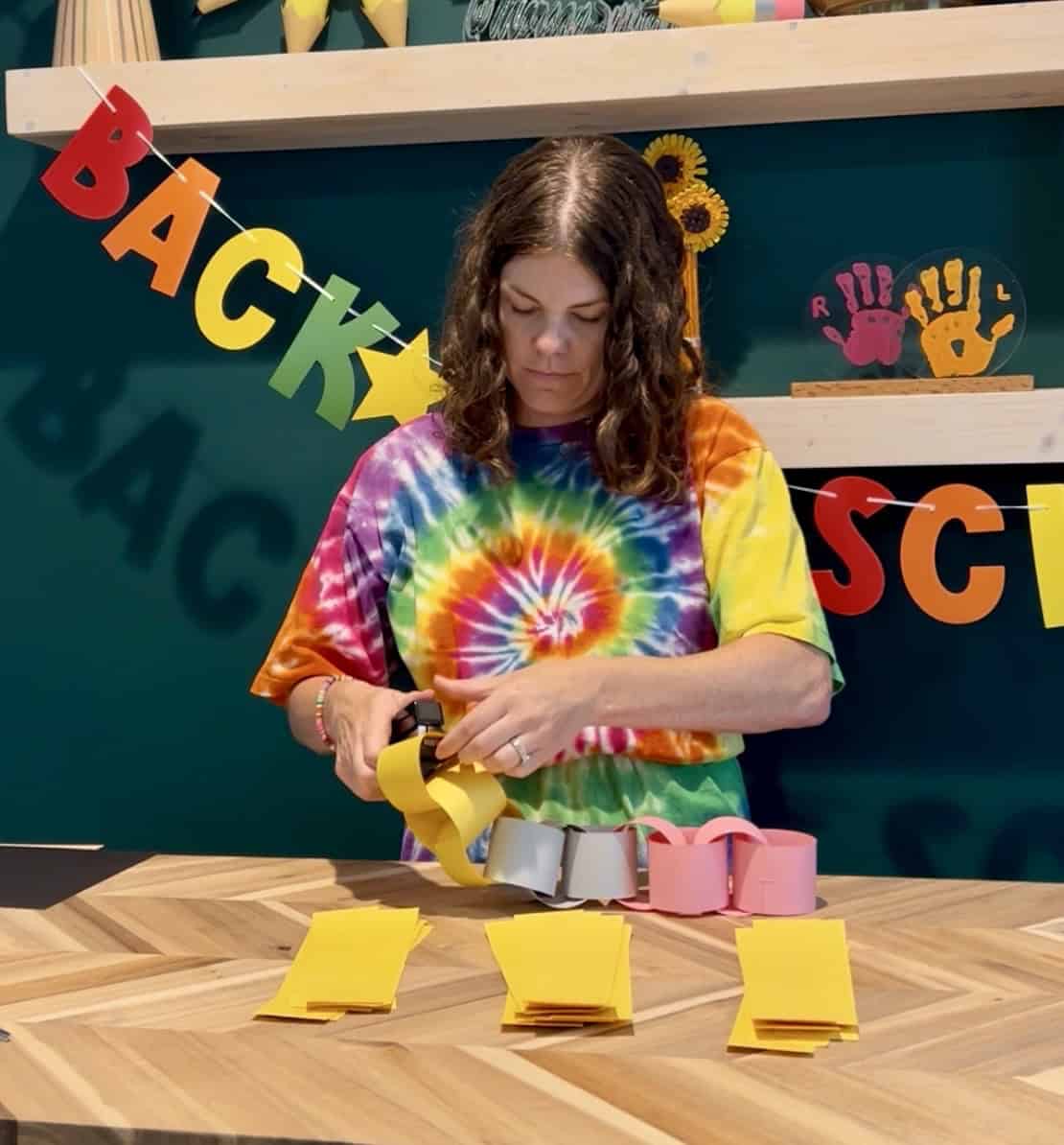 stapling paper chains