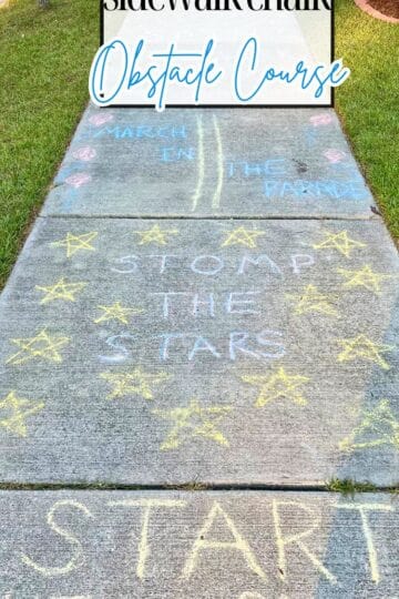 4th of July Sidewalk Chalk Obstacle Course