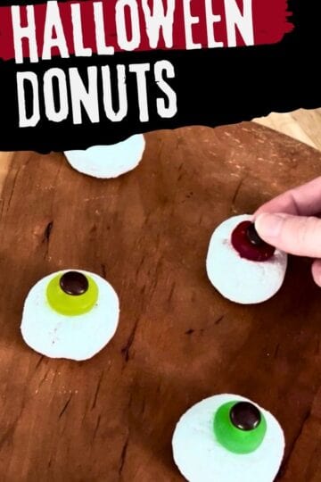 Easy Eyeball Donuts for Halloween