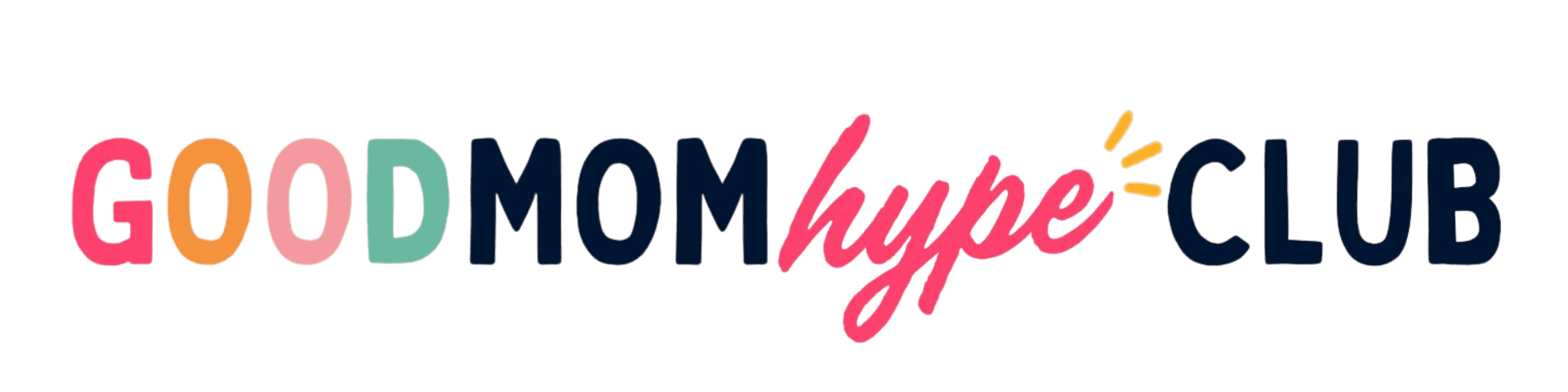 Good mom hype club - long logo