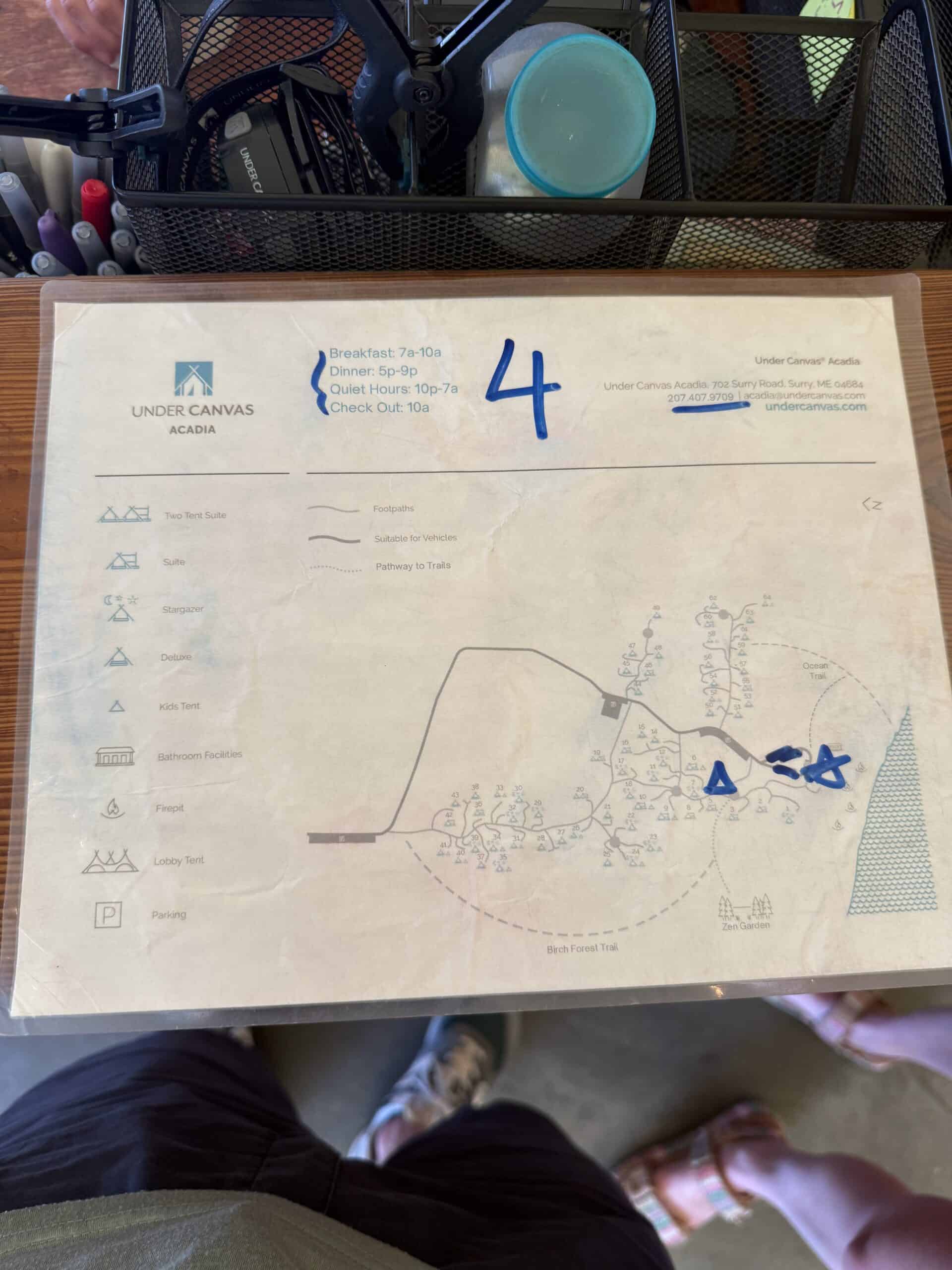 Under Canvas Acadia property map